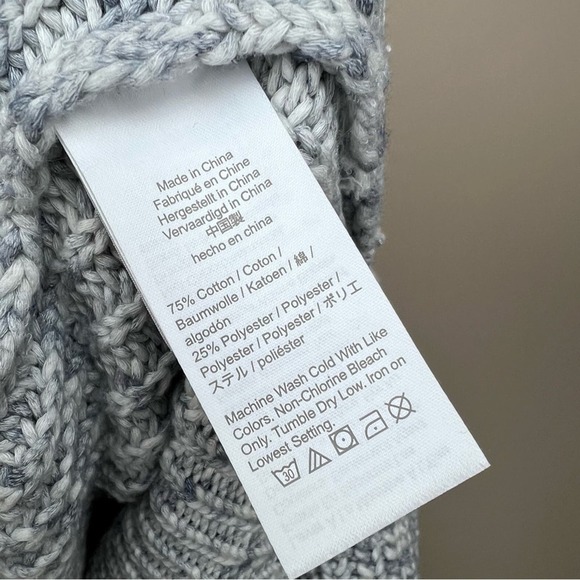 J Crew Marled cotton-blend crewneck knit sweater Midnight Spray Dye M - Picture 7 of 9